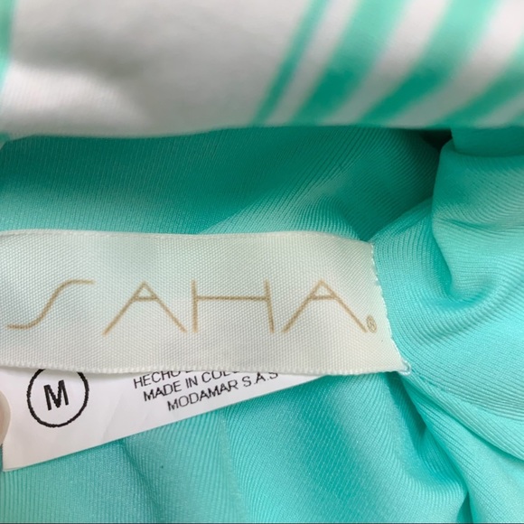 Anthropologie SAHA floral stripe one piece swimsuit, M. - Picture 4 of 8